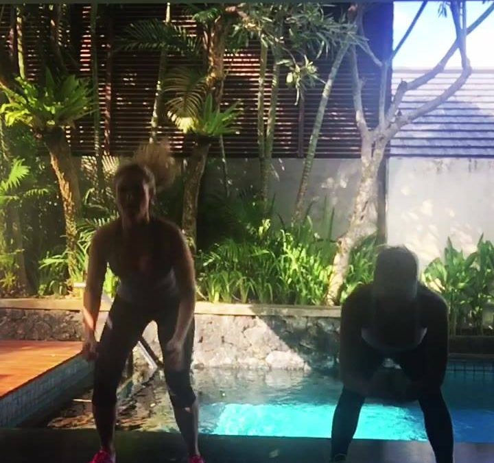 No gym? No problem! 
Tabata workouts by our private pool! 

What type of workout do you do while on vacation?